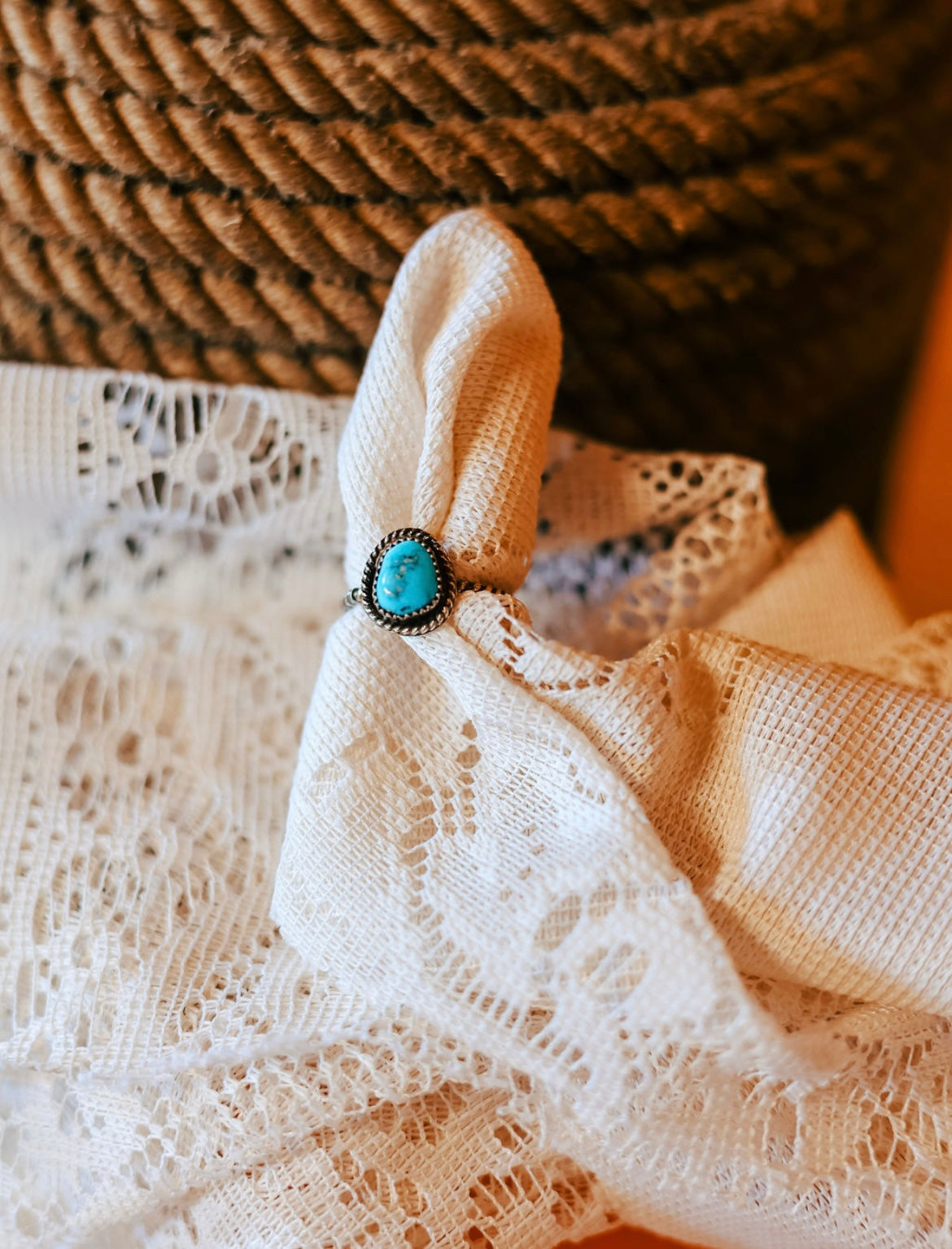 Fox turquoise statement ring