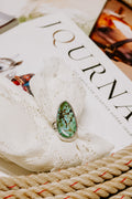 Bamboo mountain turquoise statement ring