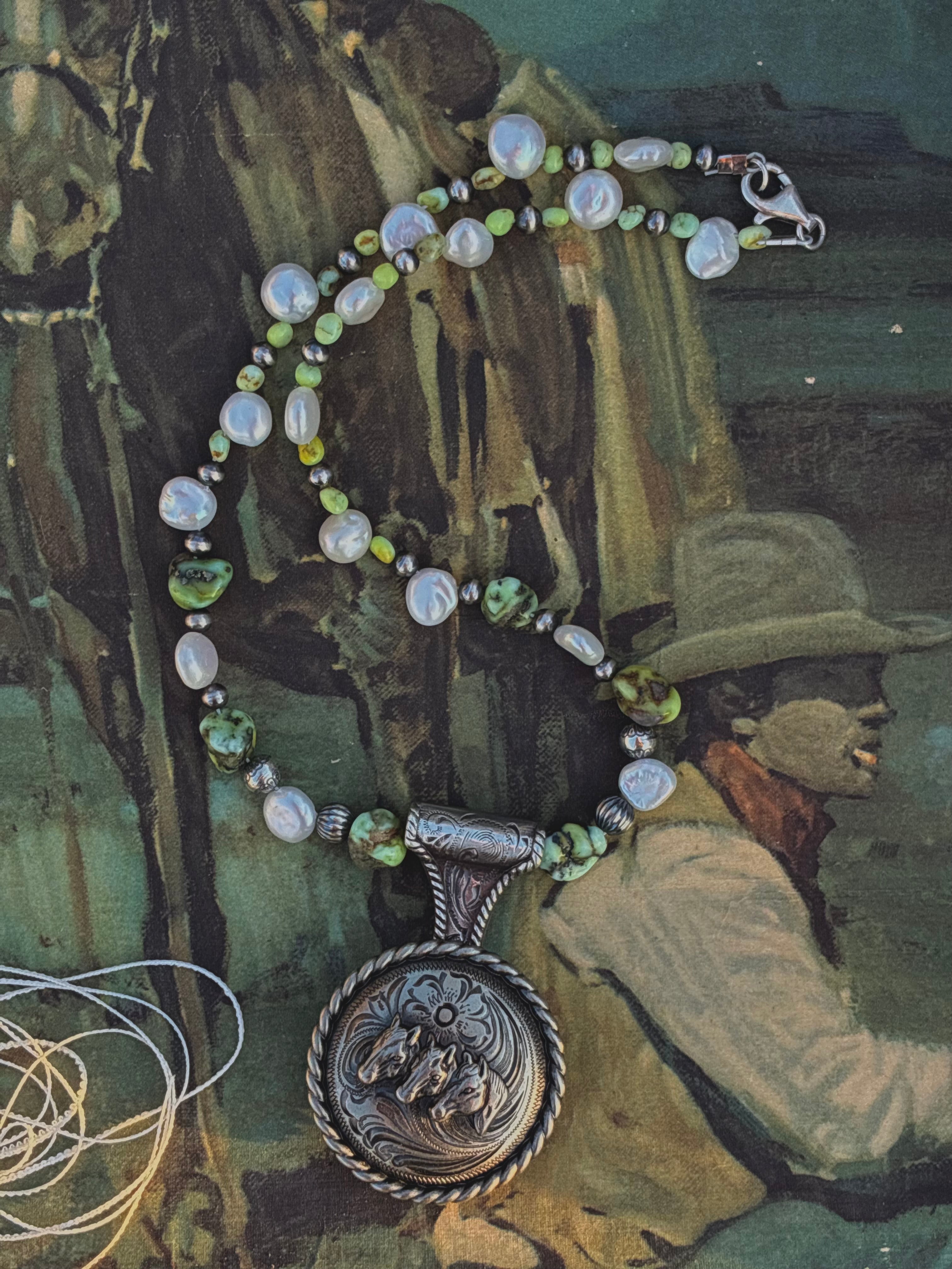 Wild horses necklace