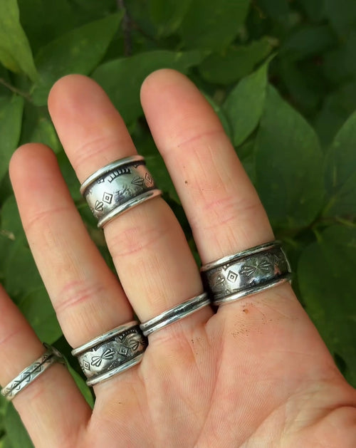 Bamboo mountain turquoise statement ring
