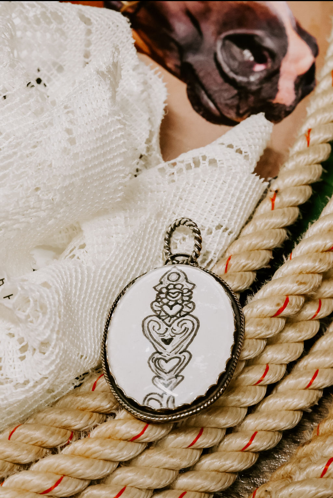 Heart to my spade pendant
