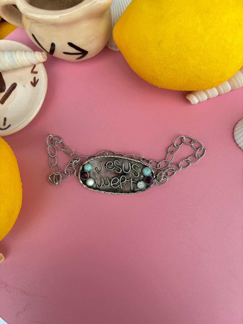 Jesus Wept Pendant W/ custom chain