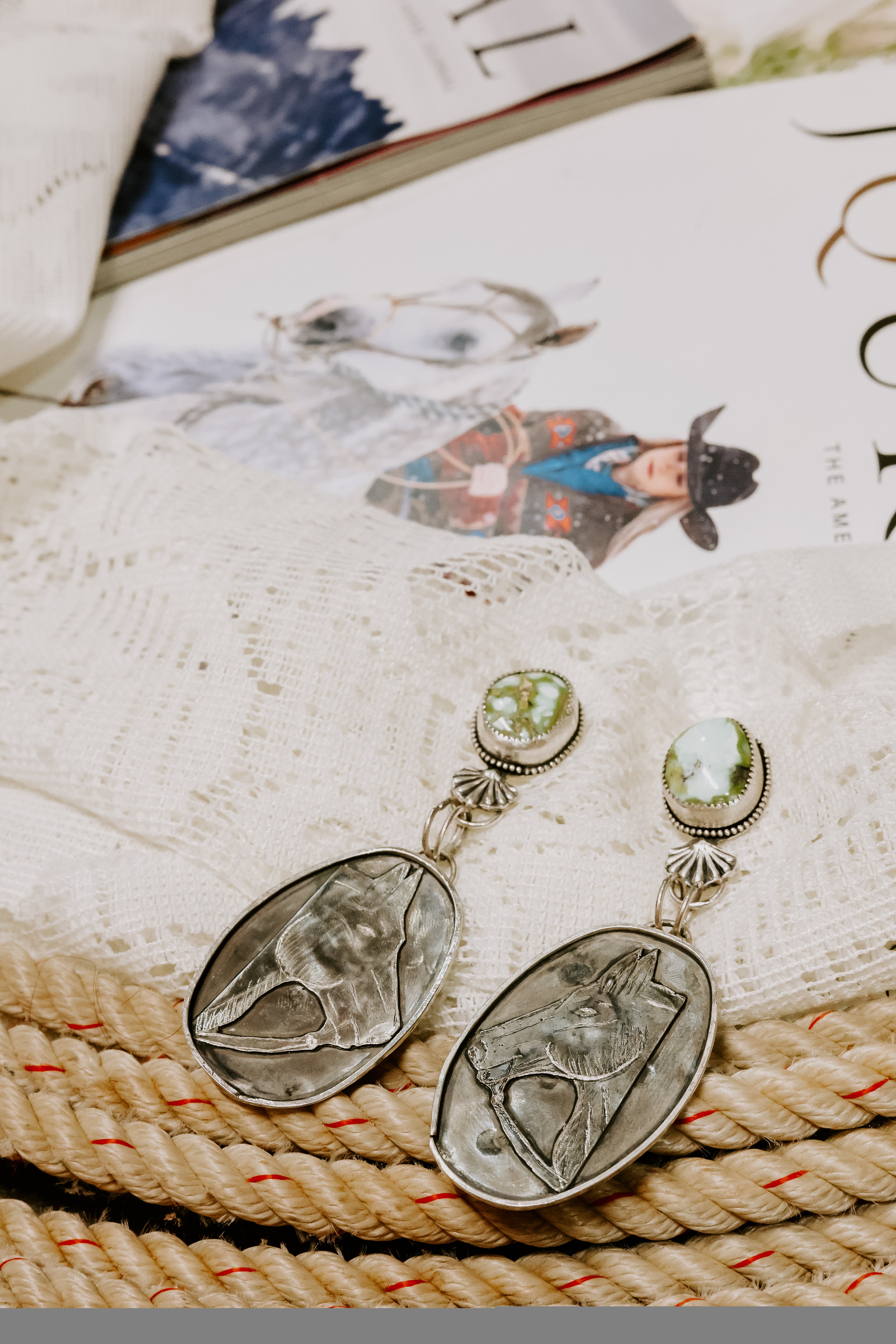Model Quarter Horse statement earrings