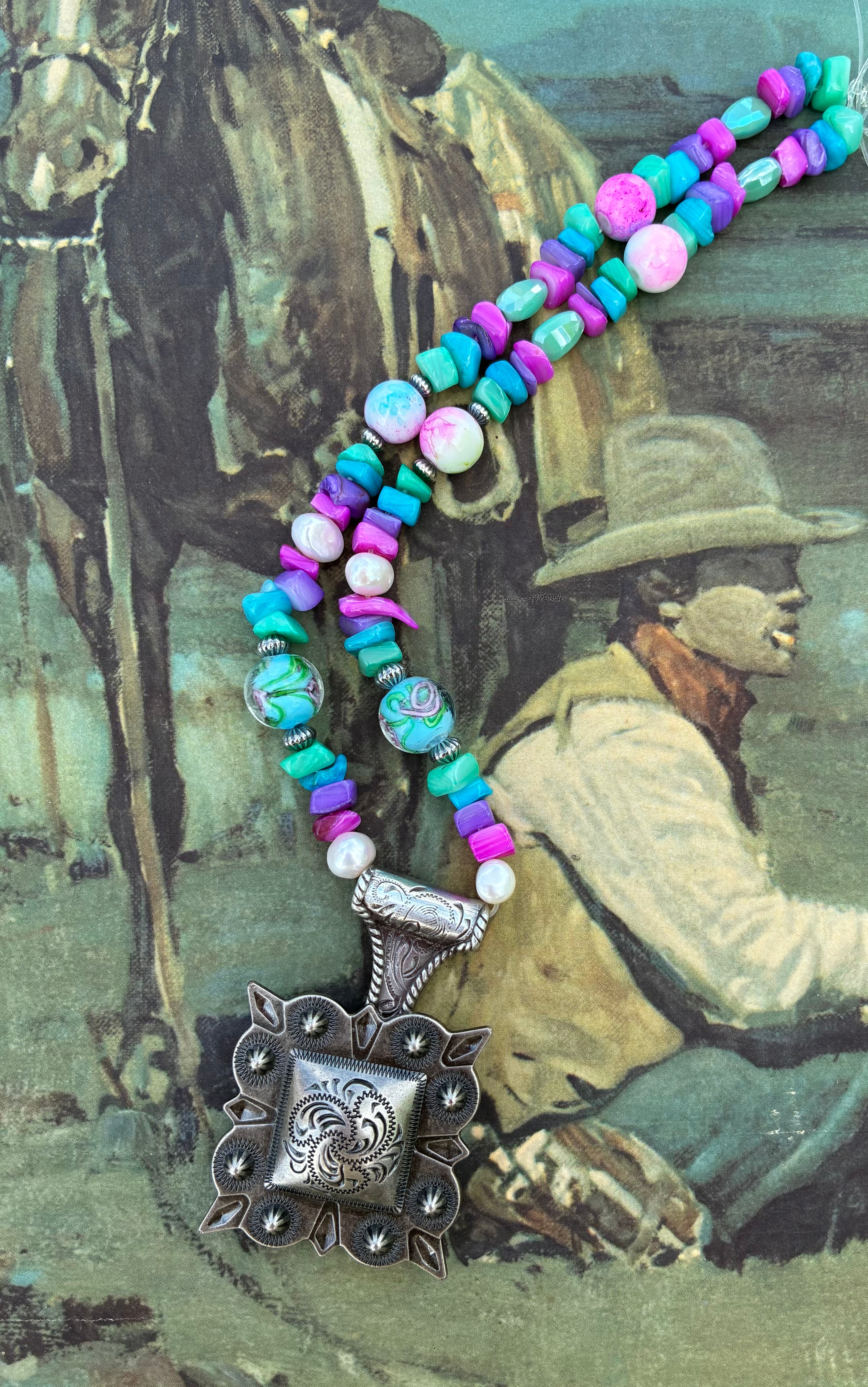 Mama Cowpoke silver concho
