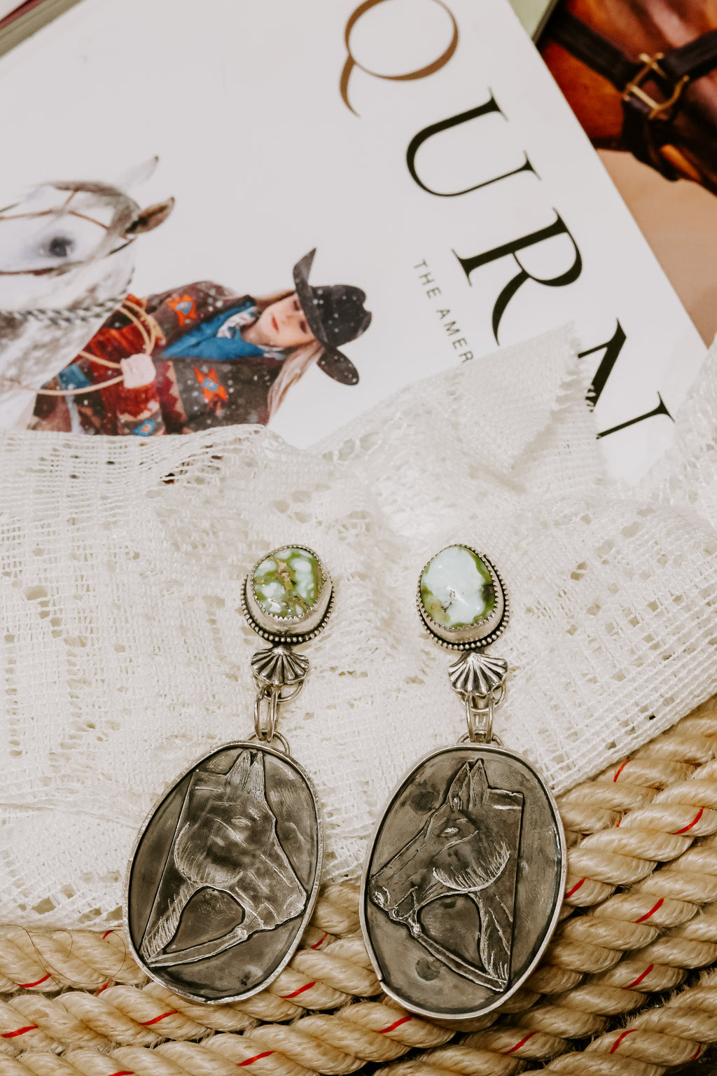 Model Quarter Horse statement earrings