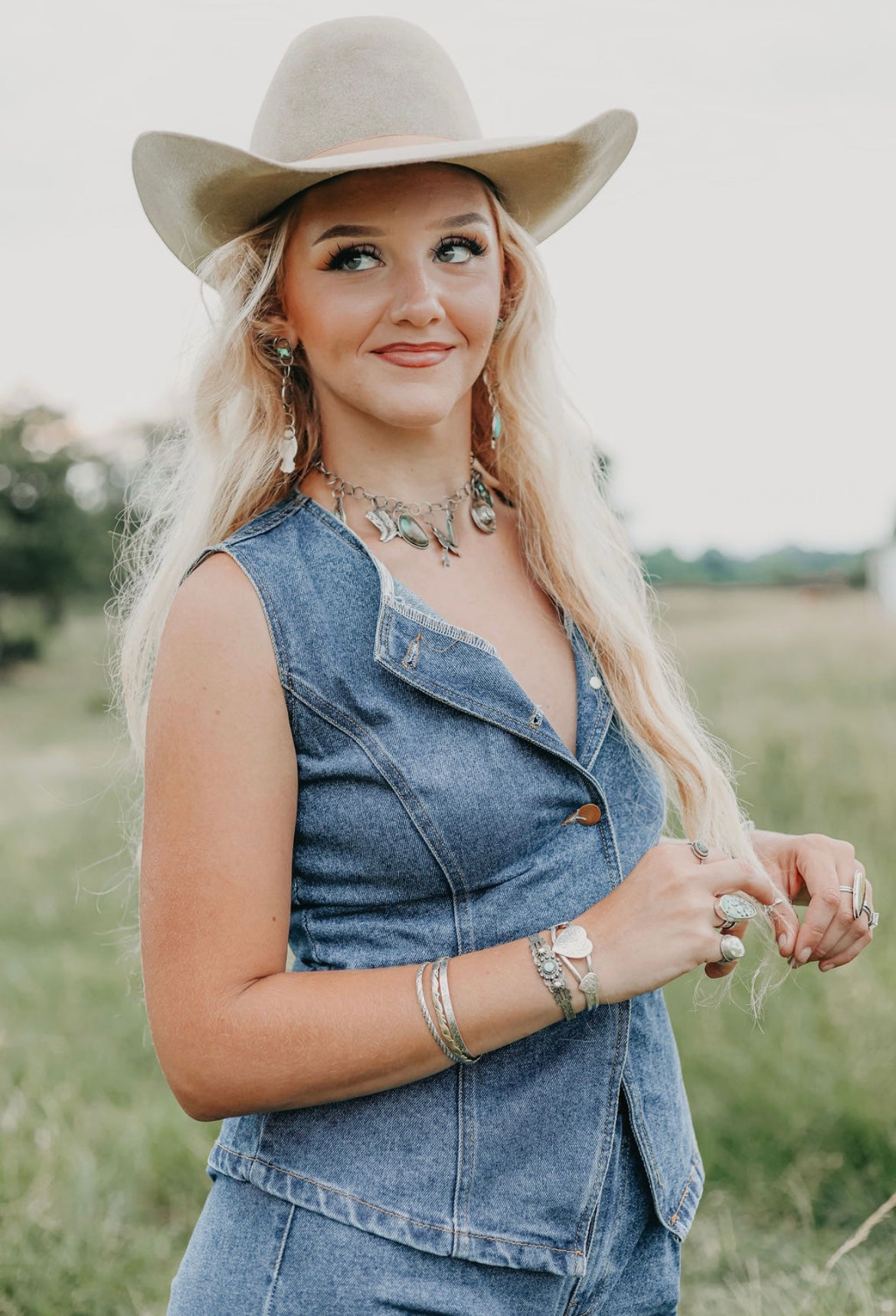 Cowgal charm necklace